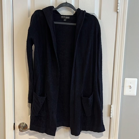Barefoot Dreams Cozy Chic Lite Cardigan with hood Size XS/Small - Picture 5 of 5